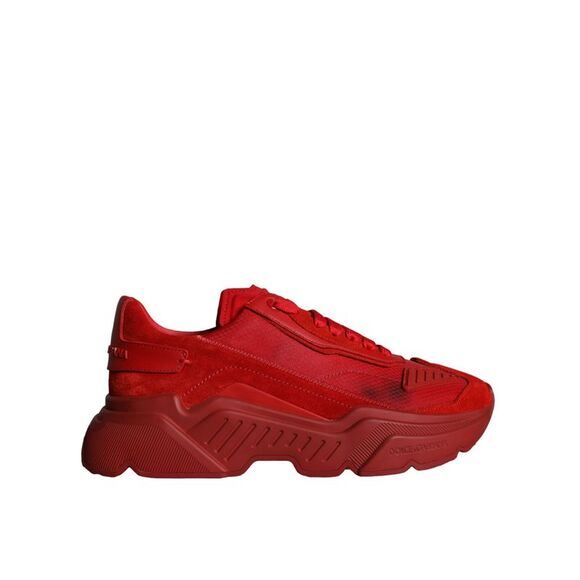 Dolce & Gabbana Red Leather Daymaster Low Top Sneakers Men's Shoes (Pre-Owned)